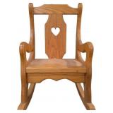 Amish-Made Golden Oak Childï¿½s Rocking Chair with H