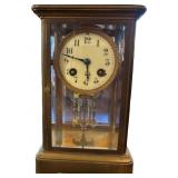 Brass and Glass French Carriage B2195ock with Visi