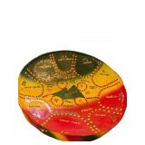 Hand-Painted Decorative Wooden Bowl with Caribbean