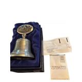 Crown & Rose English Hand-Cast Pewter Bell with Ve