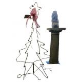 Wire Frame Christmas Tree with Star Topper and Pin