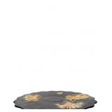 Black Amethyst Glass Hand-Painted Chrysanthemum Ca