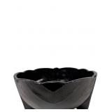 Vintage L.E. Smith Black Amethyst Glass Candy Bowl