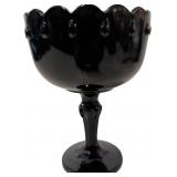 Amethyst Pressed Glass Compote, 7 1/2 in Tall