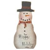 Painted Wooden Snowman Holiday Decor