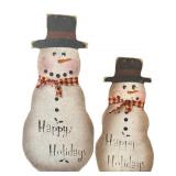 Wooden Snowman Holiday Decorations with Painted ï¿½H