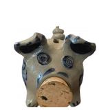 Vintage Elderth Pottery Signed Piggy Bank, 1999
