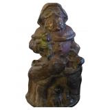 Antique Painted Lead Santa B2195aus Figurine with