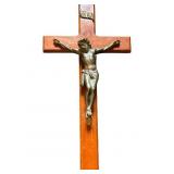 Crucifix with Wooden Cross and Cast Metal Corpus