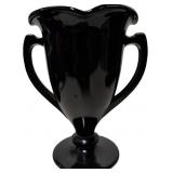 1930s L.E. Smith Black Amethyst Glass Loving Cup T