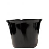 Black Amethyst Glass Cylinder Vase or Planter, 6 i