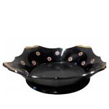 Vintage Imperial Black Amethyst Glass 2-Handled Pl