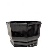 Vintage Arcoroc France Octime Black Glass Bowl
