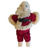 Handmade Sock Doll Santa with Corduroy Outfit and
