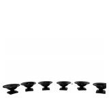 L. E. Smith Black amethyst Glass Sherbet Dishes, S