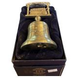 Crown & Rose Pewter Presentation Bell with Embosse