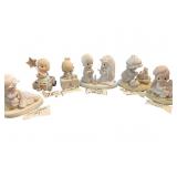 Seven Precious Moments Porcelain Figurines with