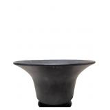 Matted Glass Vase or Planter, 7 1/4 in Diameter, 4
