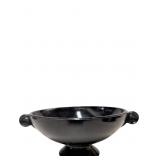 Vintage L.E. Smith Black Amethyst Glass Art Deco S