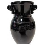Tiffin Black Amethyst Glass 6ï¿½ï¿½ Handled Grecian Ur