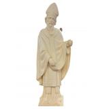 Ivory-Colored Resin Statue of Religious Figure on