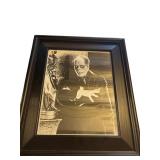 Framed Black-and-White Print of the Phantom of the