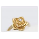 14K Gold Rose Ring