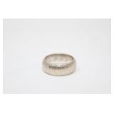 14K White Gold Band