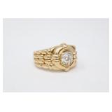 14K Gold Enhanced Diamond Ring