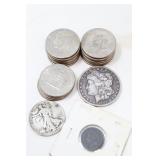 Kennedy Half Dollas, Morgan Silver Dollar, Liberty