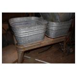 Double basin wash tub