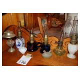 Min. Oil lamps & paperweights