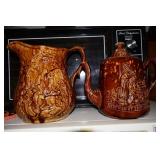 Spongeware pitcher & teapot