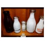 Vintage milk bottles