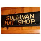 Antique framed glass business sign
