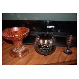 Assorted carnival glass