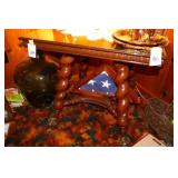 Antique spool leg stand