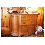 Antique oak server
