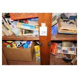 Assorted vintage kids games, toys, & books