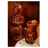Stoneware jug & pitcher