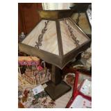 Slag glass lamp