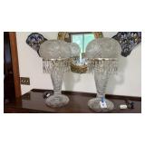 Matching Cut Glass Lamps