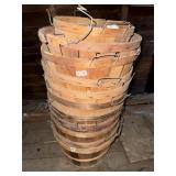 Bushel Baskets, crates, school desks, beds
