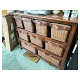 Lift Seat Bench & Basket Storage Unit