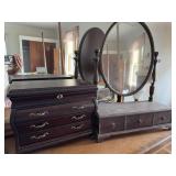 Jewelry Box & Tabletop Vanity Mirror