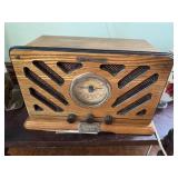 Assorted Baskets, Replica Vintage Radio, Chairs
