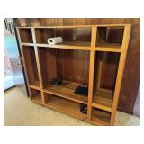 Entertainment Center, Wicker Shelf, & Cupboard
