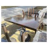 (1) 24 X 30 WOODEN TABLE W/ BASE