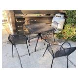 SMALL PATIO TABLE & 3 CHAIRS