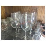 (6) WINE GLASSES